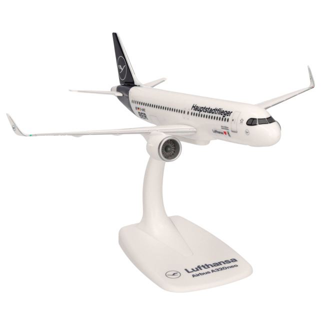 Herpa Snap-Fit Flugzeugmodell Lufthansa Airbus A320neo "Hauptstadtflieger" (1:200)
